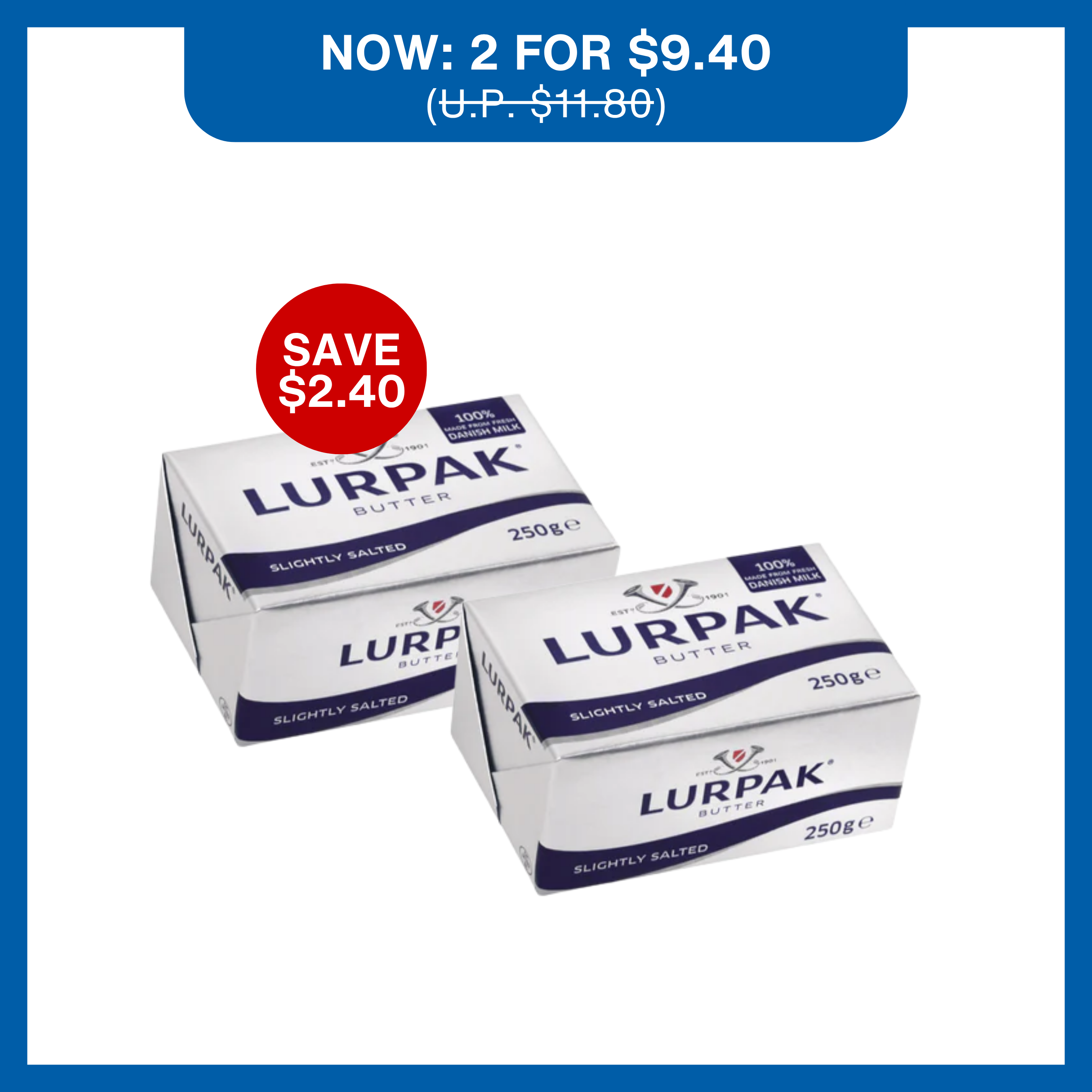 Lurpak Slightly Salted Butter 250g