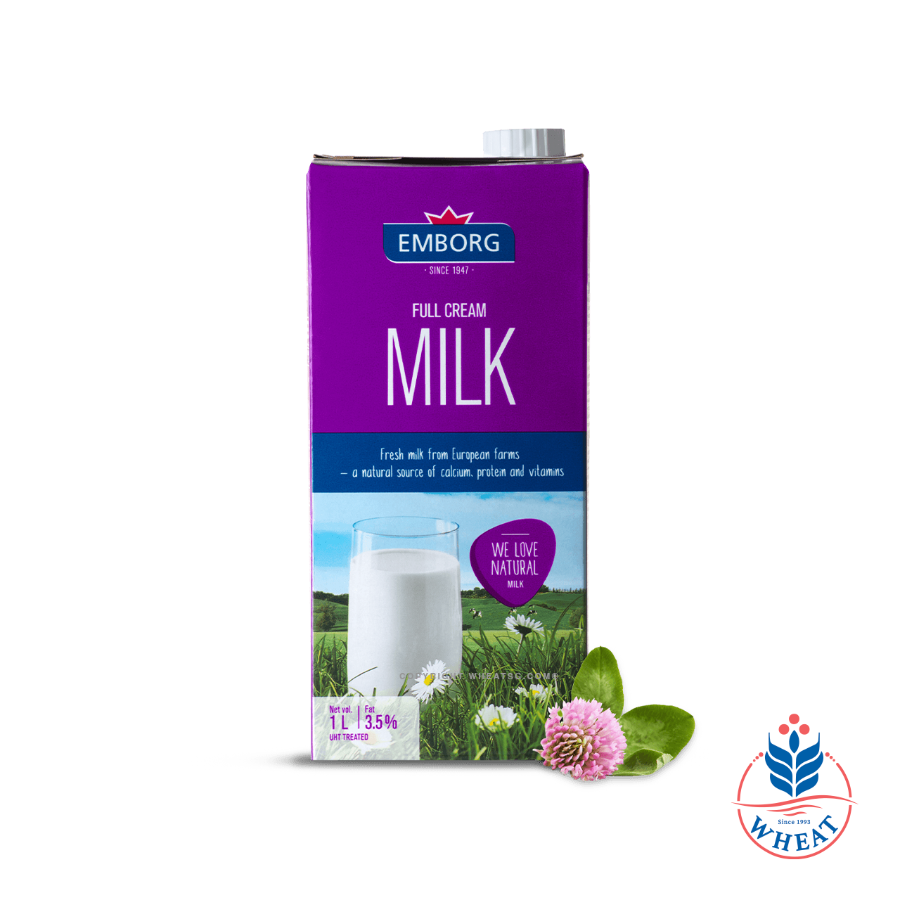 Emborg UHT Full Cream Milk 3.5% Fat 1L