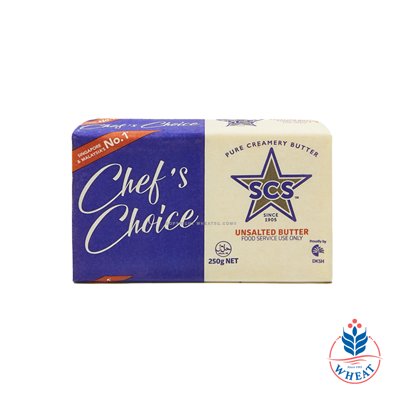 Choice Butter Object SCS Chef's Choice Pure Creamery Unsalted Butter Block 250g – Wheat