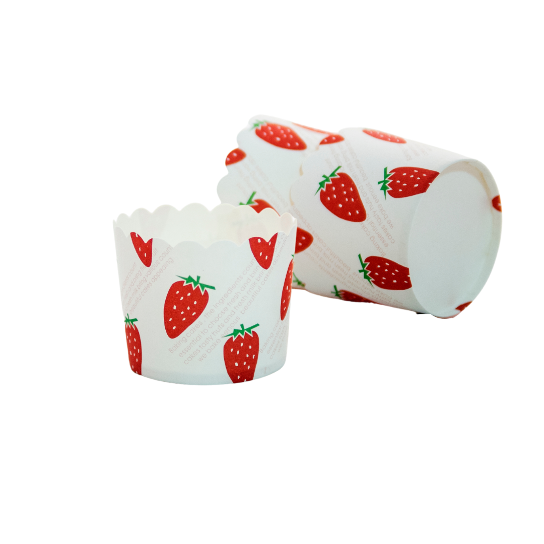 Strawberry Printed Muffin Liners (Medium) 70x60MM 50pcs