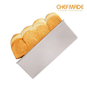 CHEFMADE 1000g Non-Stick Corrugated Loaf Pan with Cover (CM6005)