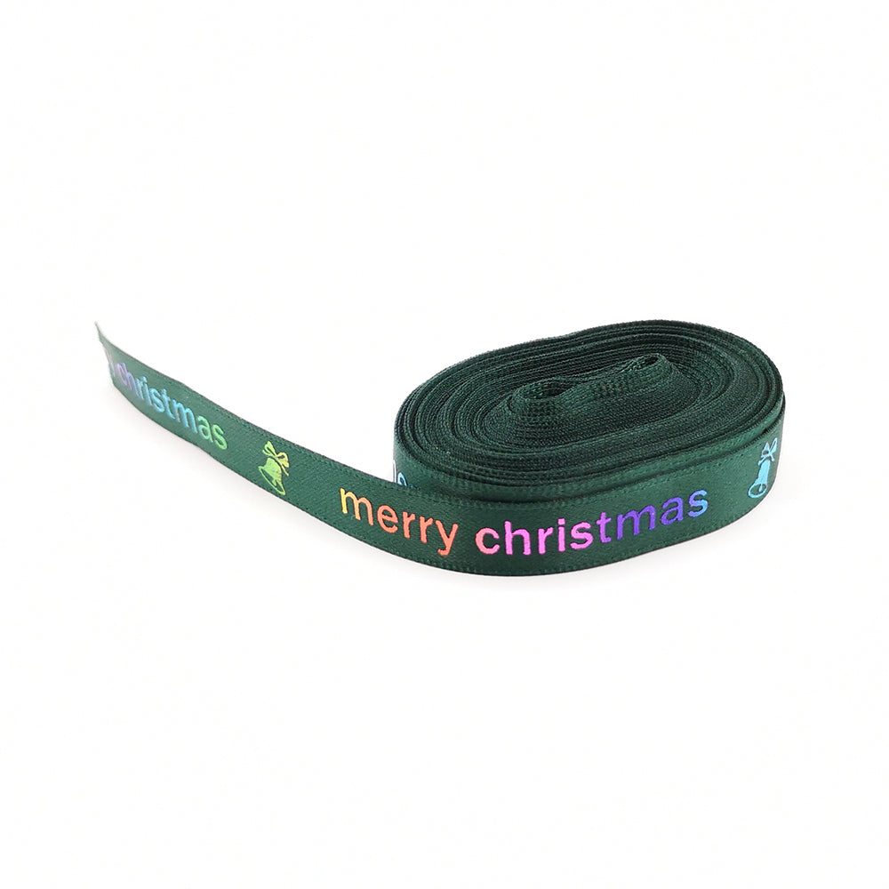 Green 'Merry Christmas' Ribbon