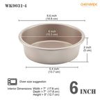 CHEFMADE 6" Non-Stick Round Cake Pan (WK9031)