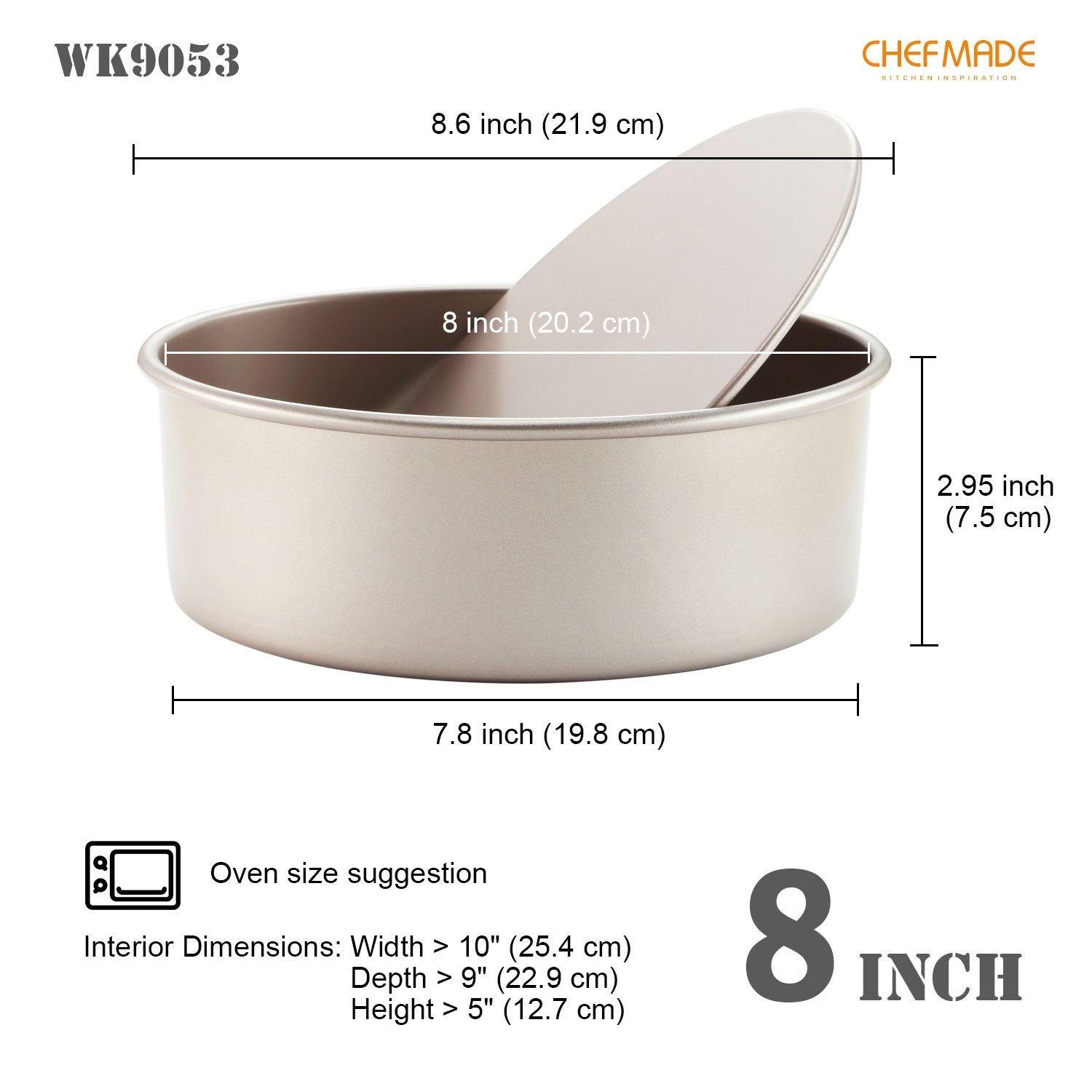 Size Inches In Cm Cake Pan Loaf Pan Sizes 8x8 Baking Pan In Cm