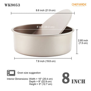 CHEFMADE 8" Non-Stick Round Cake Pan (WK9053)