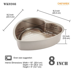 CHEFMADE 8" Non-Stick Heart Shape Cake Pan (WK9208)