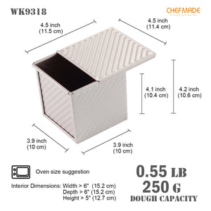 CHEFMADE Non-Stick Corrugated Square Loaf Pan with Cover (WK9318)