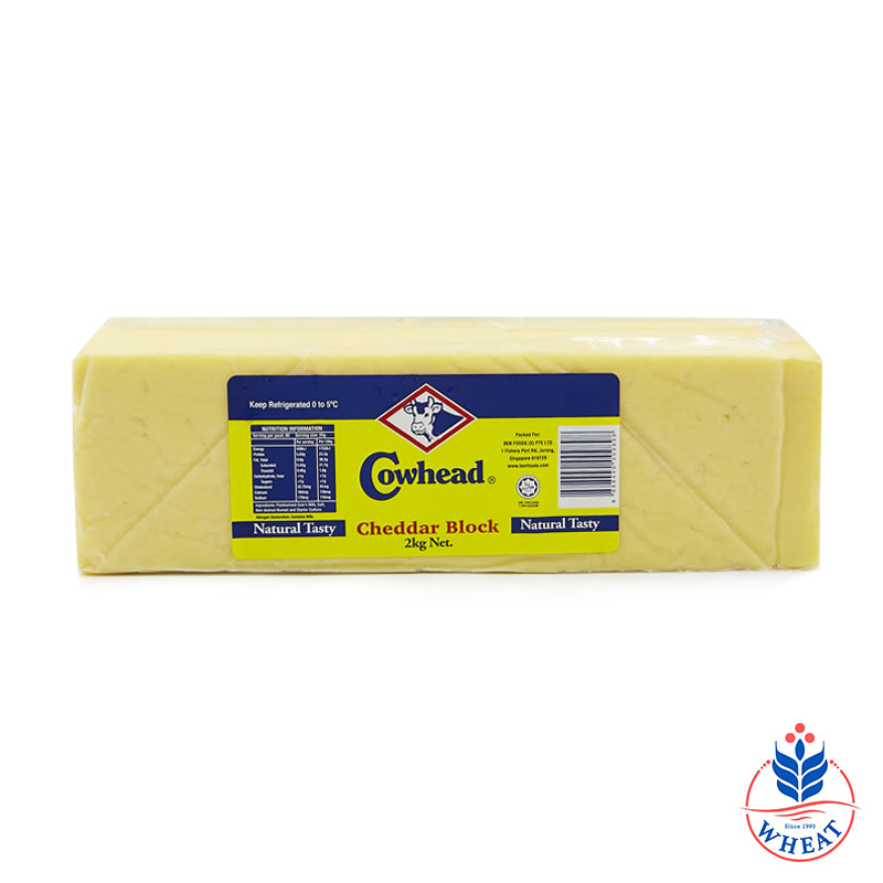 Cowhead Cheddar Cheese Block 2Kg