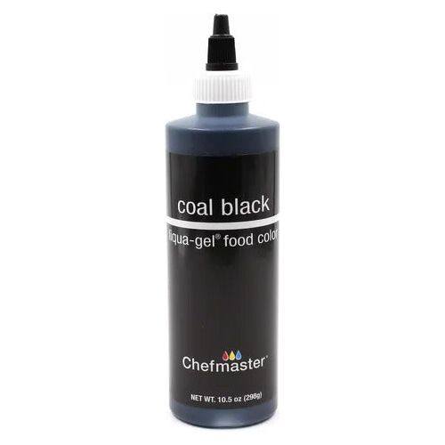 Chefmaster liqua-gel food color COAL BLACK 298g