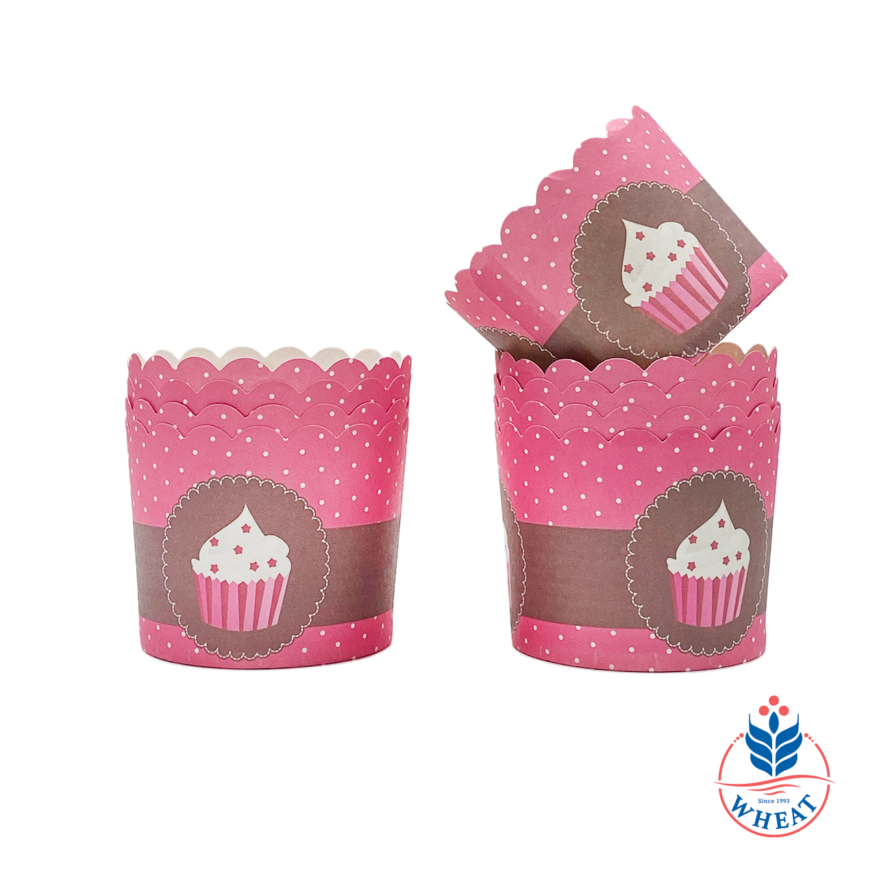 Pink Cupcake Printed Muffin Liners (Medium) 70x60MM 50pcs