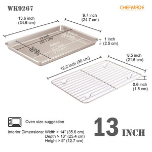 CHEFMADE 13" Non-Stick Cookie Sheet With Rack (WK9267)