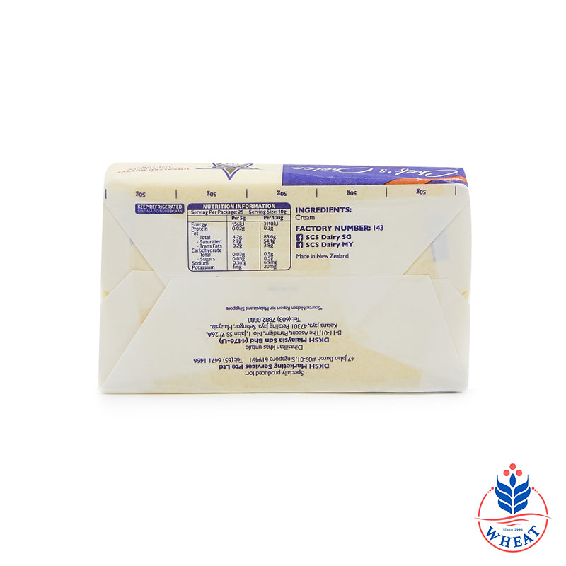 SCS Pure Creamery Butter Block - Unsalted 250g
